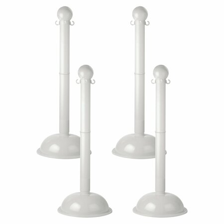 MR. CHAIN White HD Stowable Stanchion, 6PK 93601-4